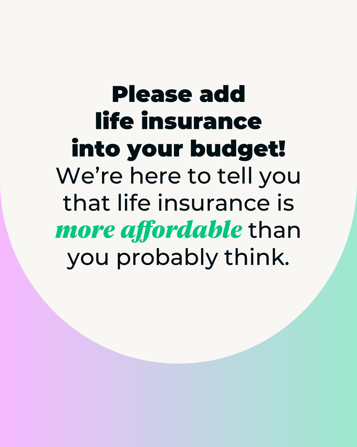 Add Life Insurance to Your Budget